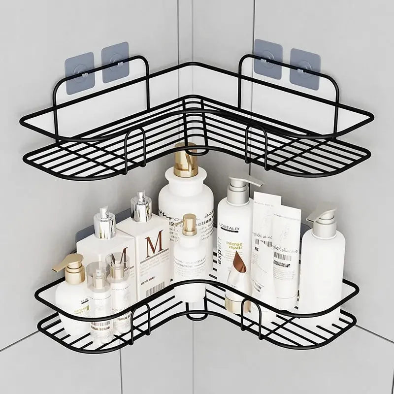 Corner Shower Caddy – Stainless Steel No-Drill Bathroom Shelf – image 2