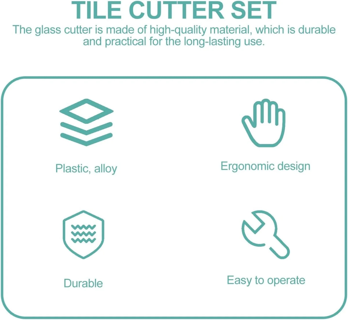 Roller Glass Cutter for Tile and Mirror, Non-Slip Ergonomic Handle – image 7