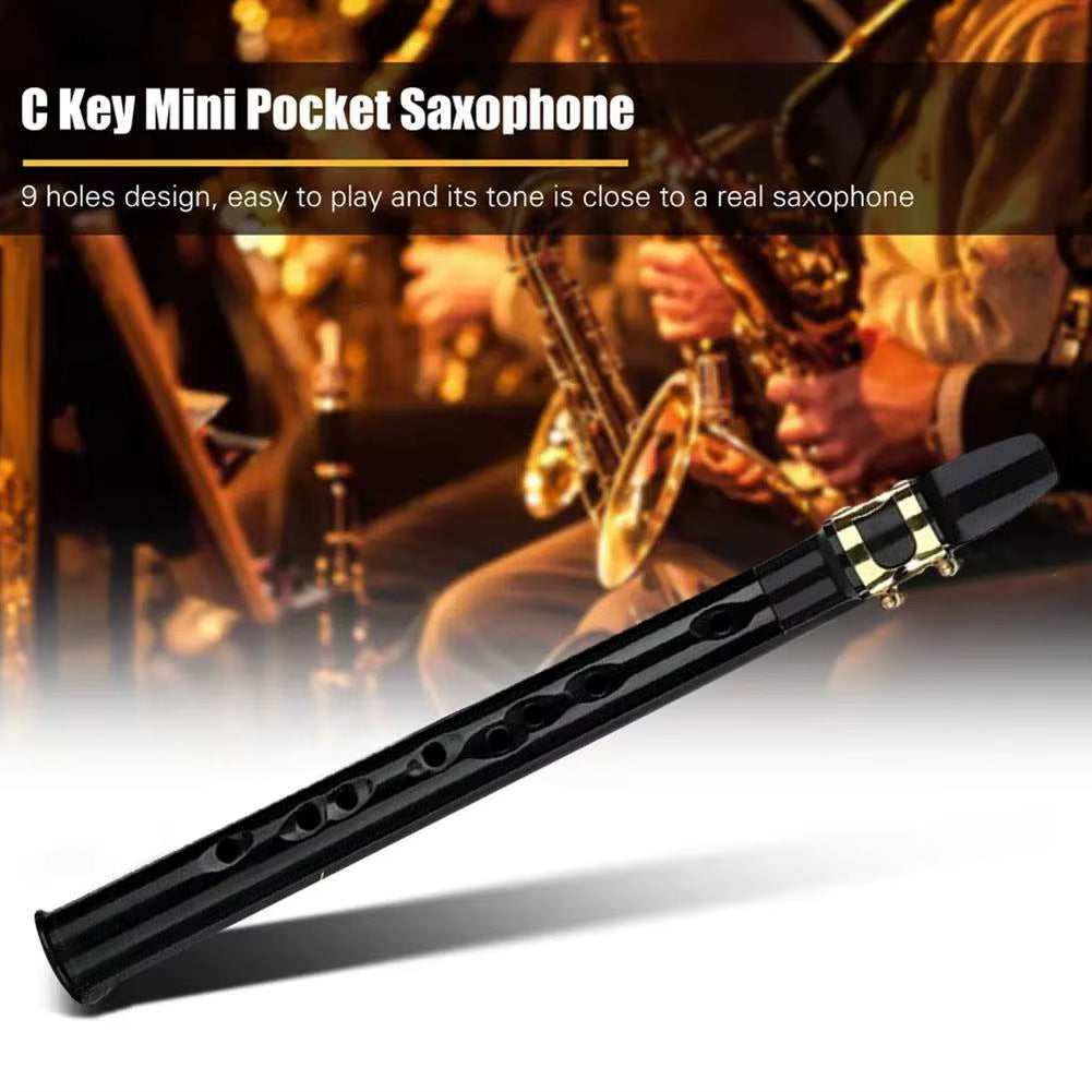 Mini Pocket Saxophone in C Key, 13 Inch Practice Horn – image 5