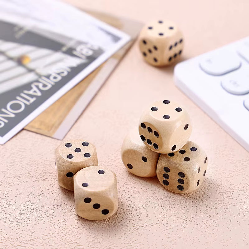 Wooden Dice Set of 10, 16 mm Six-Sided – image 4
