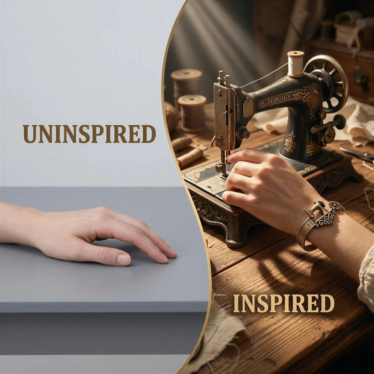 Sewing Machine Bracelet and Ring Set - Retro Gift for Crafters – image 5