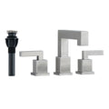 Widespread Waterfall Bathroom Faucet, 2-Handle 3-Hole, Brushed Nickel