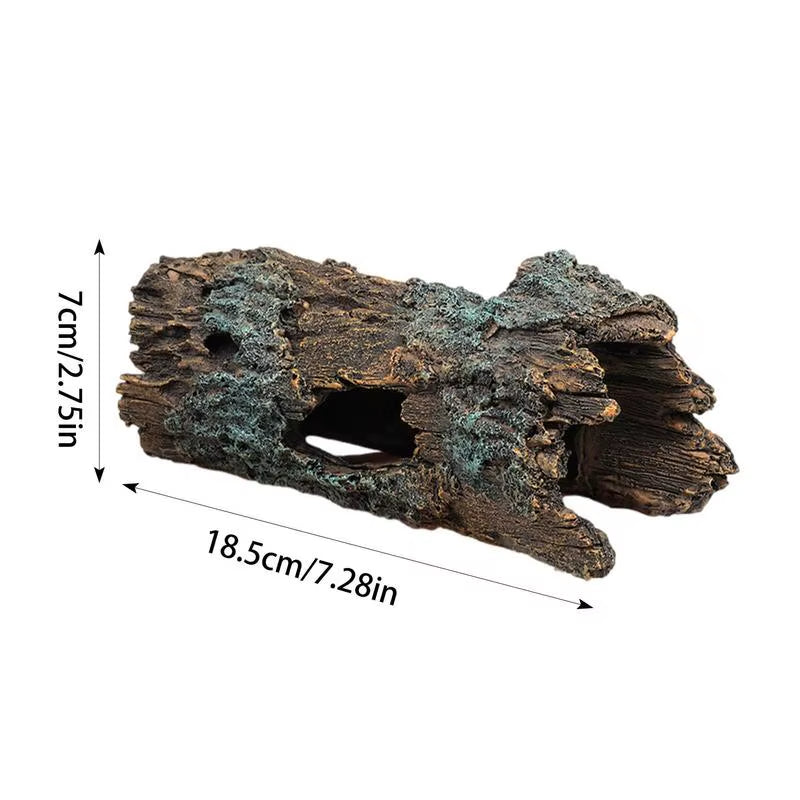 Resin Reptile Hide Cave, Bark-Texture Hideout for Snakes and Lizards – image 7