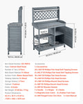Potting Bench Table with Storage Cabinet, Wooden Garden Workstation – image 1