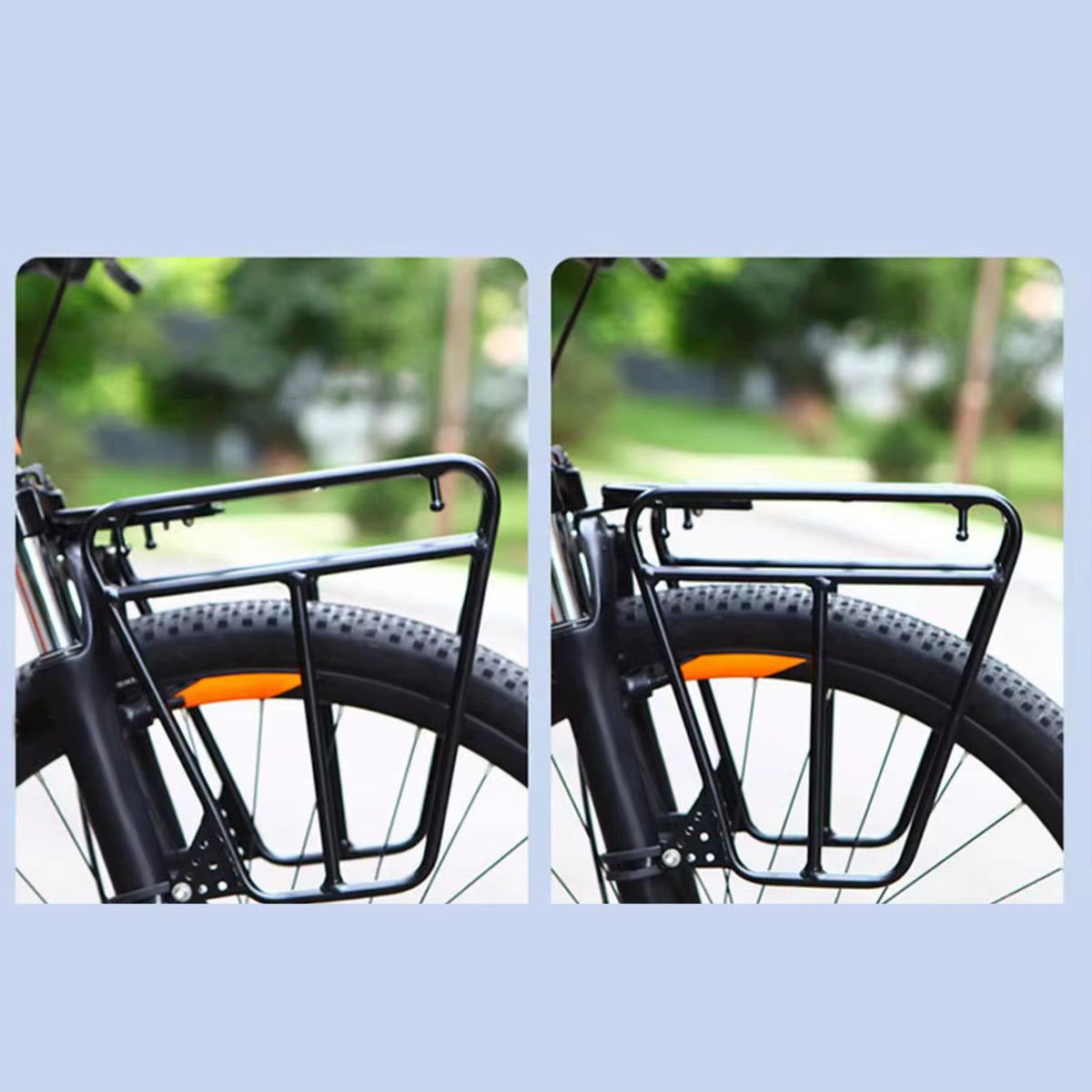 Bike Front Rack, Steel Fork Mount Cargo Carrier for Bags, 25 kg – image 4