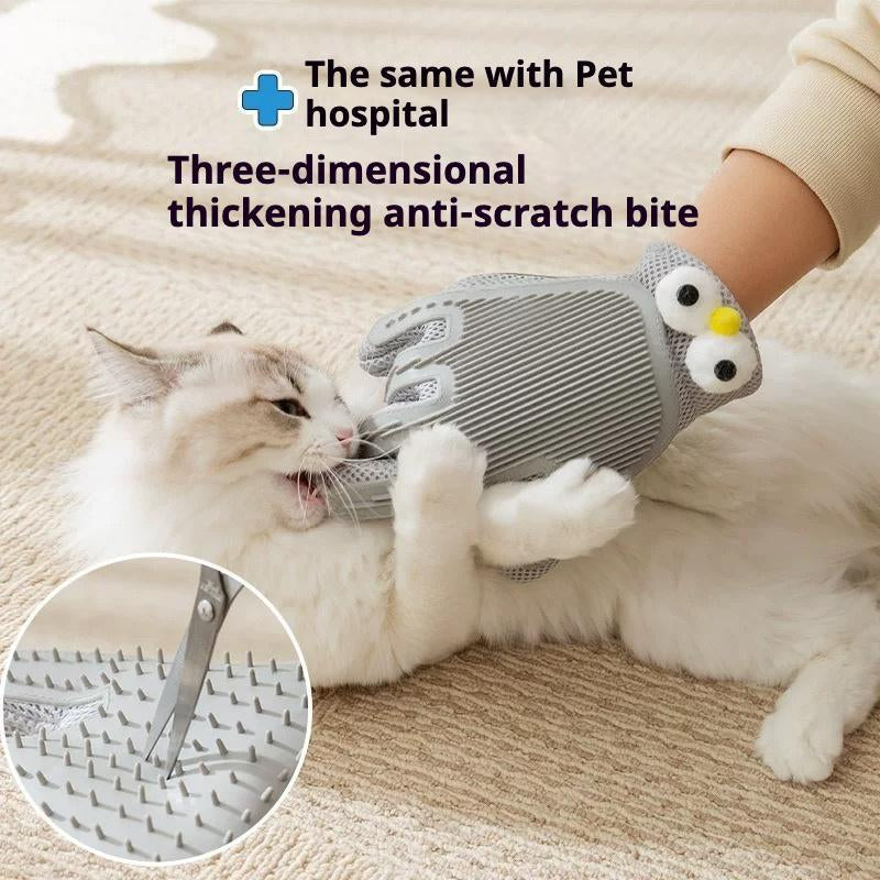 Pet Grooming Glove - Double-Sided Deshedding Mitt for Cats and Dogs – image 3