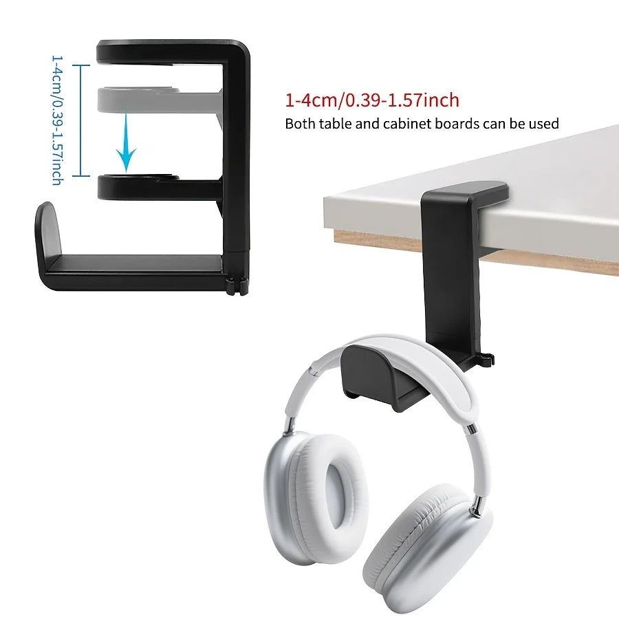 Under Desk Headphone Hanger - 360 Swivel Adhesive Headset Hook – image 5
