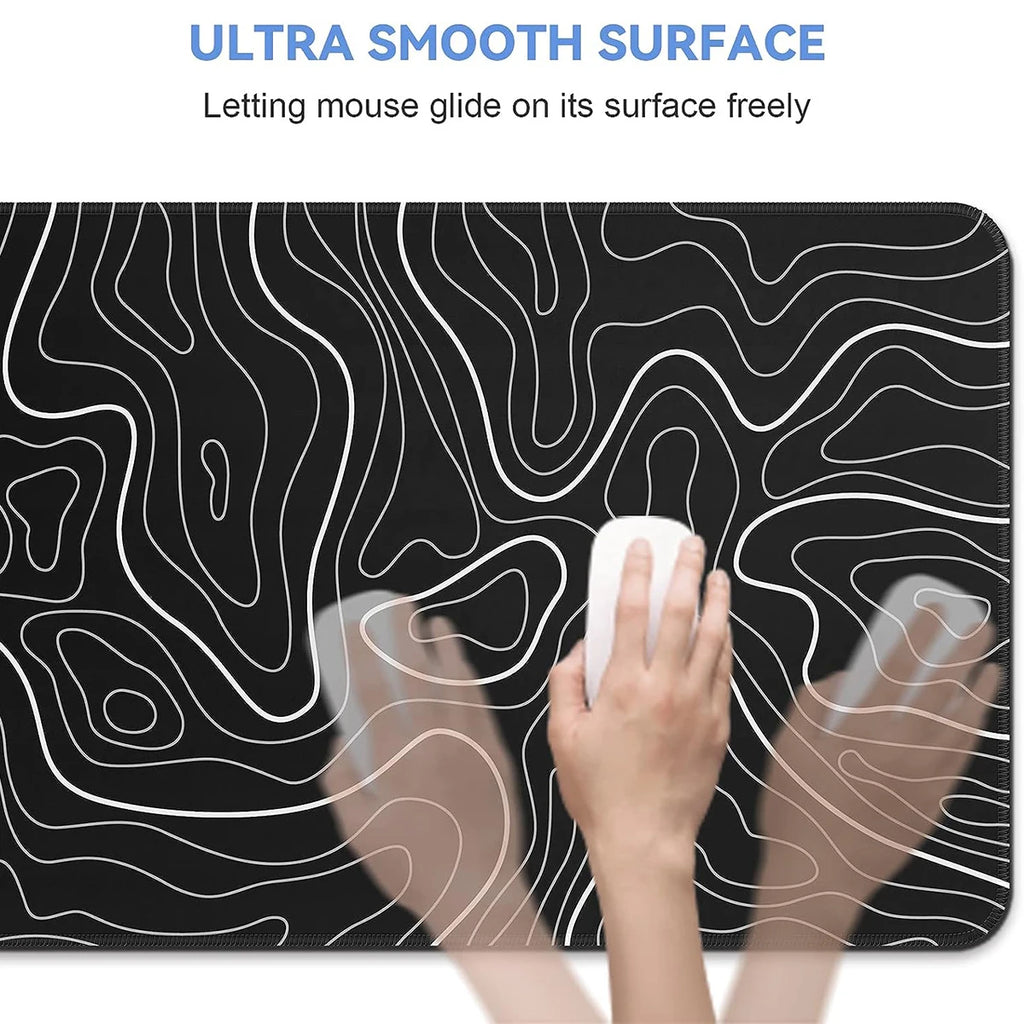 Large Topographic Desk Mat 31.5x11.8 in - Non-Slip Keyboard Mouse Pad – image 4