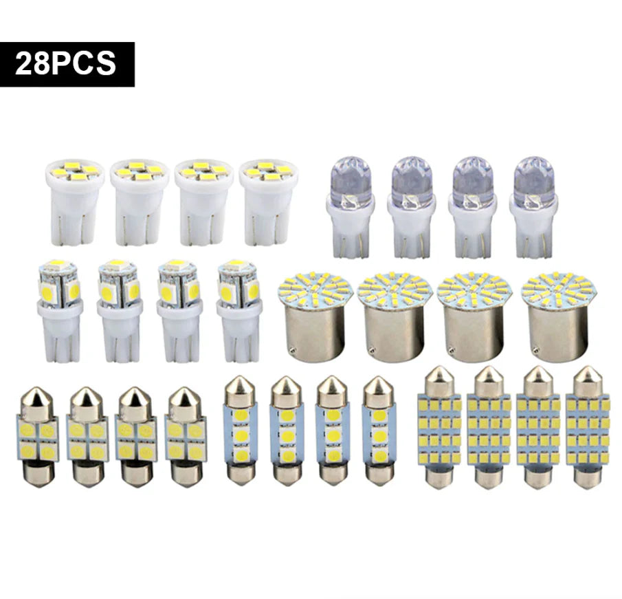 Car Interior LED Bulb Kit, 28 Pieces, 6000K White – image 5