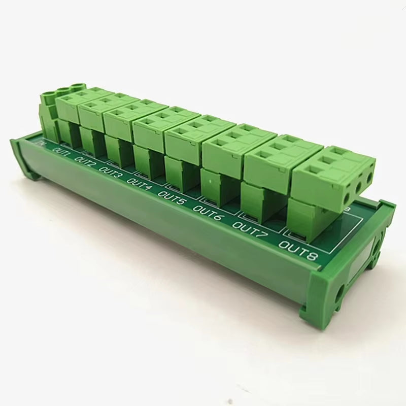 DIN Rail Distribution Terminal Block, Pluggable 3-Row Module – image 3
