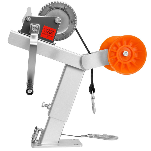 Boat Trailer Winch Post Kit with 1200 Lb Hand Winch and 25 Ft Strap