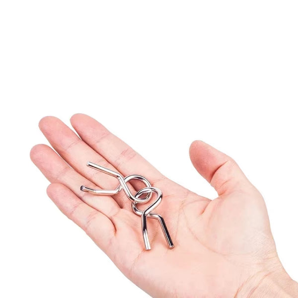 Metal Brain Teaser Puzzle Set - 8 Wire Disentanglement Puzzles