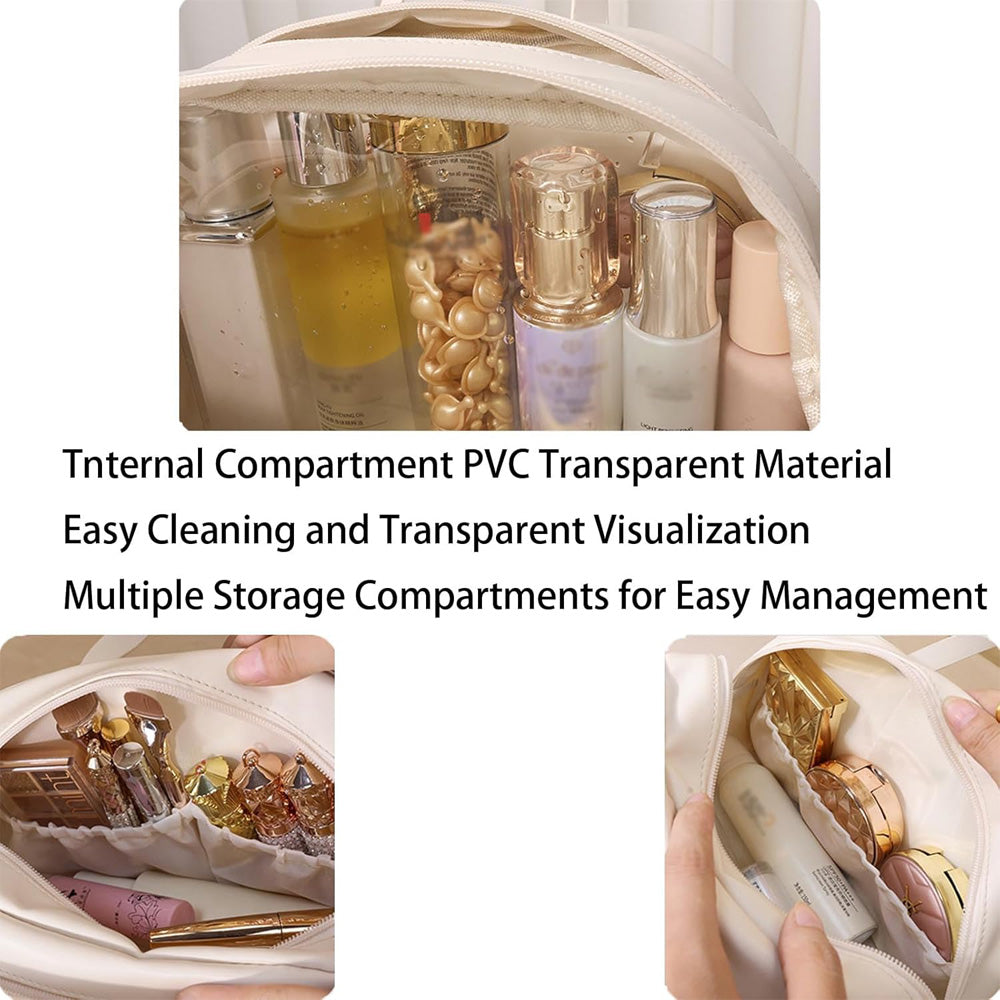 Makeup Bag Set, Water-Resistant PU Travel Cosmetic Organizer – image 7