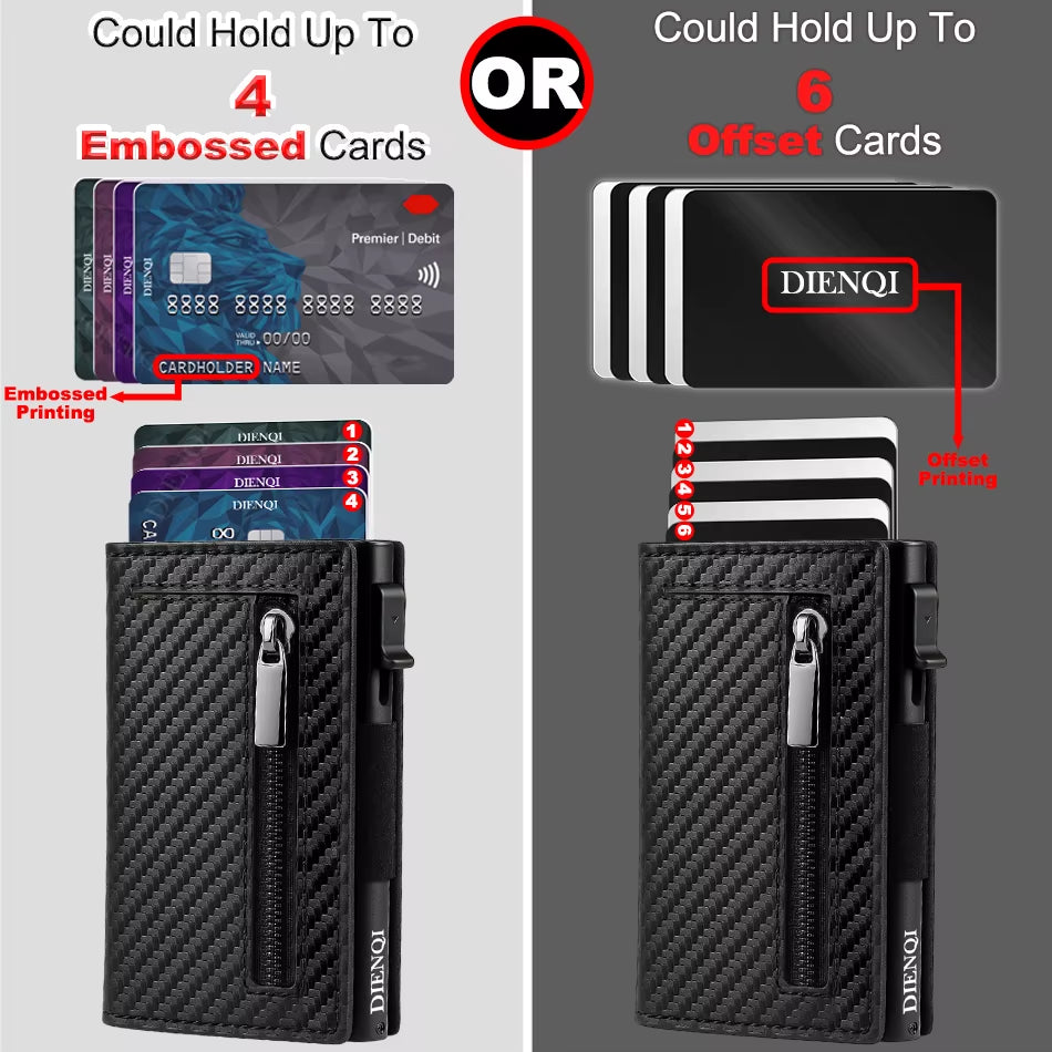 Pop-Up Card Holder Wallet, RFID Blocking Aluminum and Leather – image 3