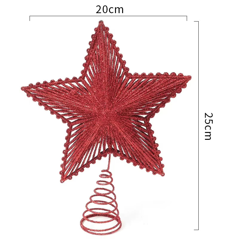 Christmas Tree Topper Star - 25 cm Glitter Star
