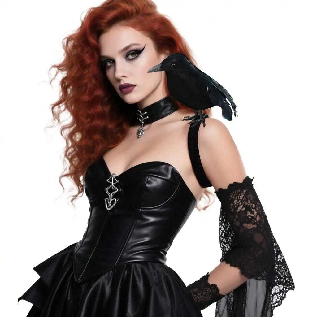 Realistic Halloween Crow Decoration – image 2