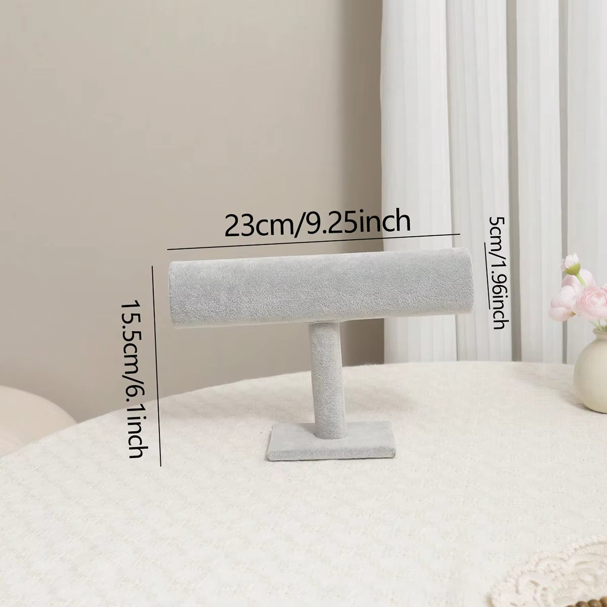 Velvet Bracelet Display Stand, 3-Tier Jewelry Holder Rack – image 8