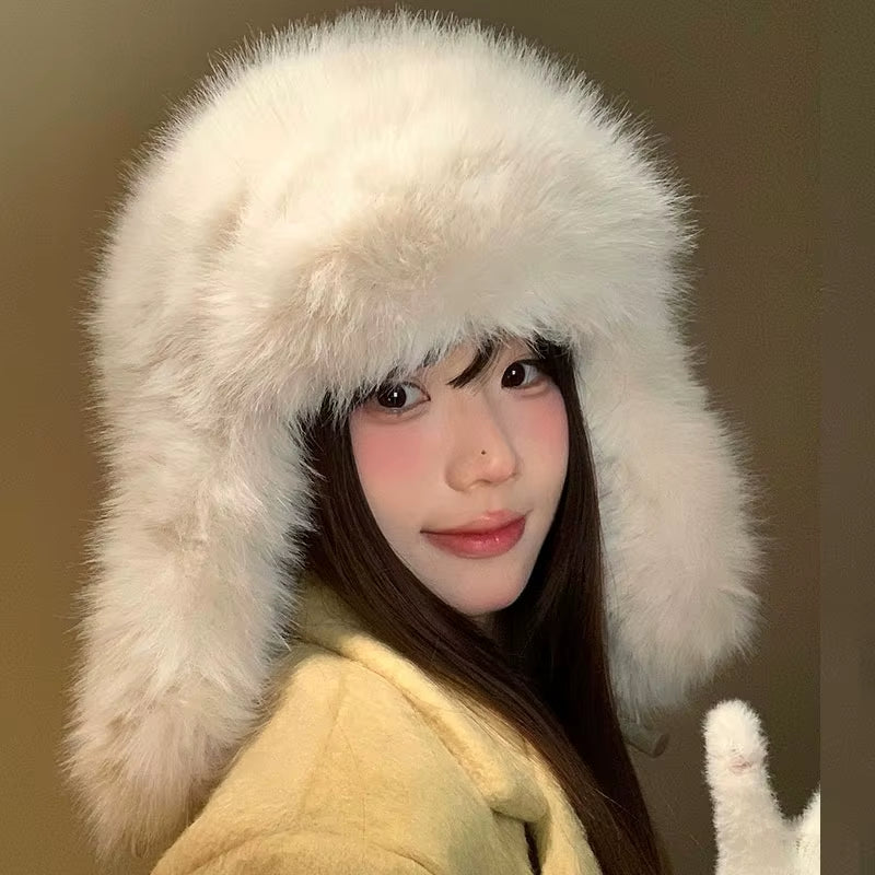 Faux Fur Trapper Hat with Earflaps for Winter