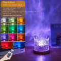 Water Ripple Night Light, Rotating Crystal Table Lamp, 16 Colors