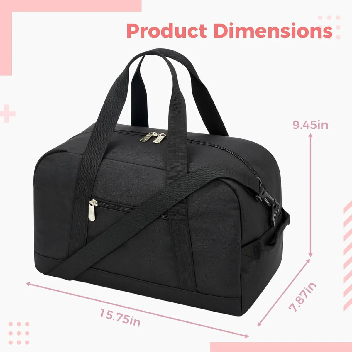 Mini Duffel Bag - Lightweight 19 L Travel and Gym Bag – image 3