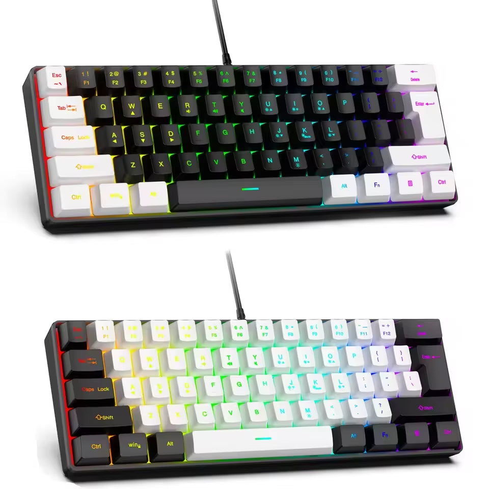 Mini Mechanical Keyboard – 61-Key Wired RGB Backlit Keyboard – image 6