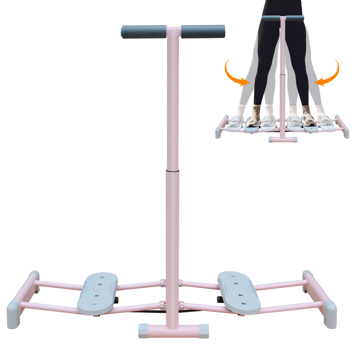 Ski Machine Trainer - Foldable Ski Simulator with Adjustable Handrails
