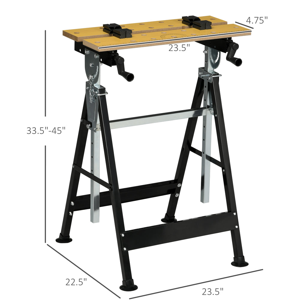 Work Bench Tool Stand Adjustable Height with 4 Clamps – image 3