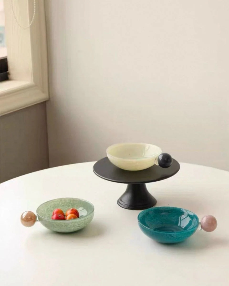 Handblown Glass Candy Bowl for Salad, Snacks and Desserts – image 4