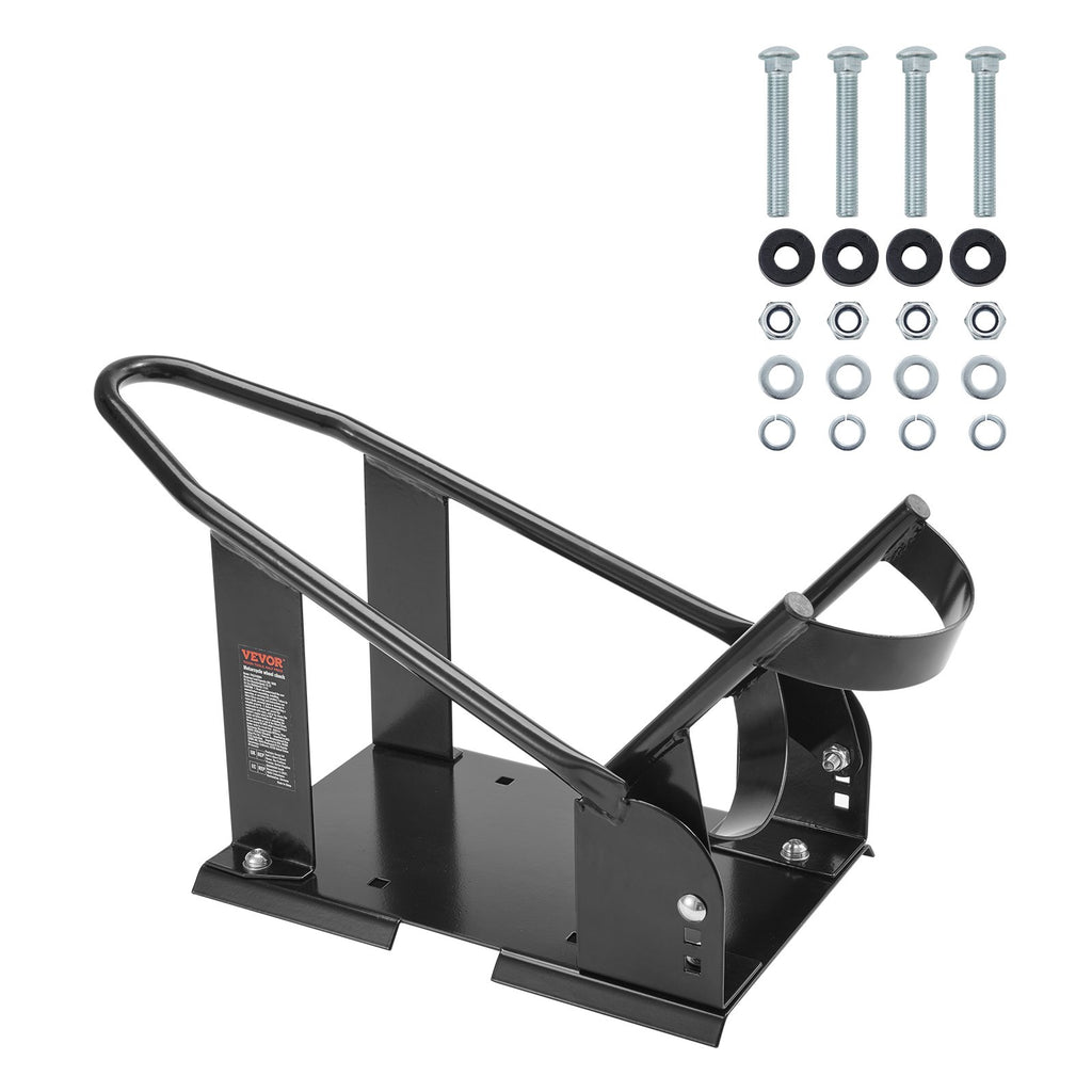 Motorcycle Wheel Chock, Steel Front Wheel Cradle Stand, 1800 lb