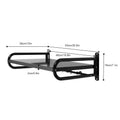 Wall Mount Microwave Shelf, Heavy Duty Steel Kitchen Shelf with 6 Hooks