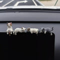 Sleeping Cat Dashboard Ornaments 4 Pack - Cute Car Decor