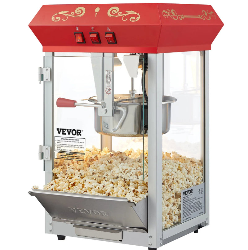 Popcorn Popper Machine 8 Oz Kettle, 850W Countertop Popcorn Maker – image 1