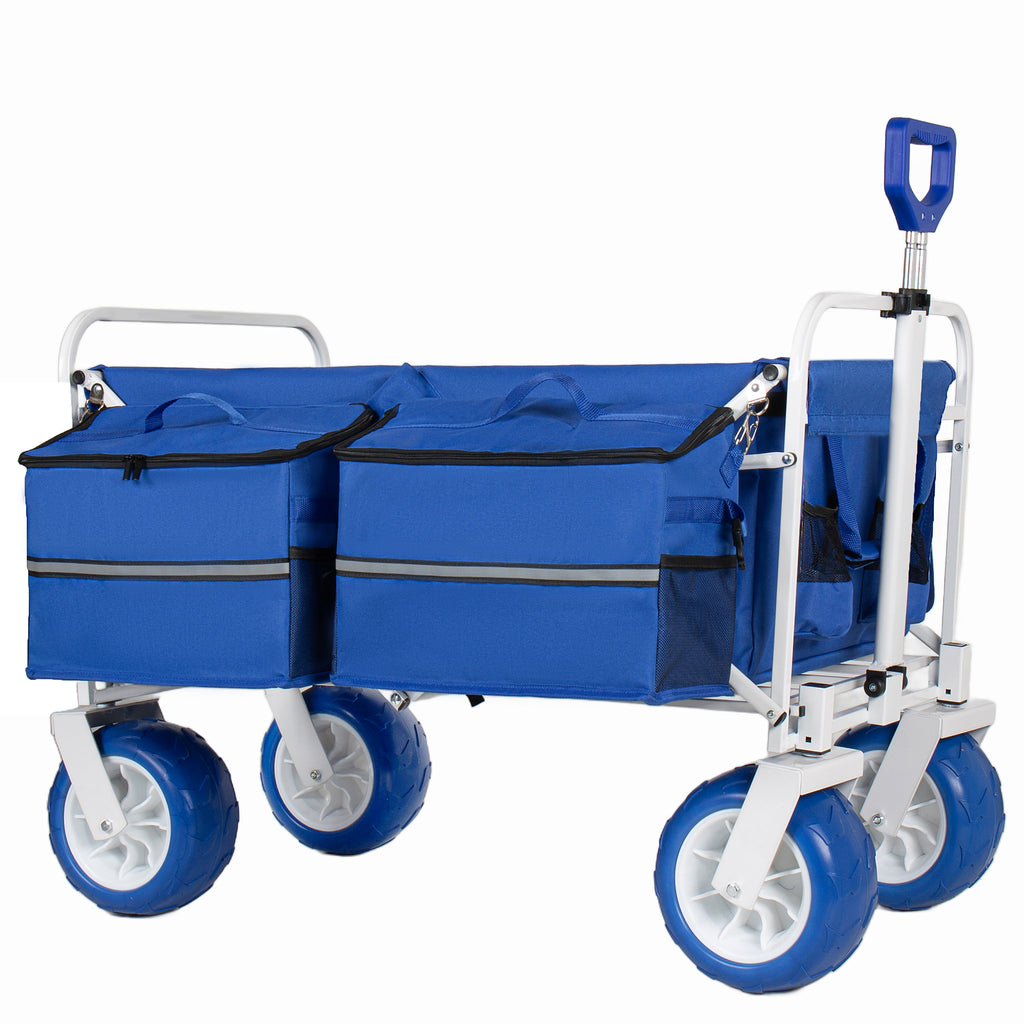Heavy Duty 150L Folding Wagon Cart 500 lb with 9in All-Terrain Wheels – image 1
