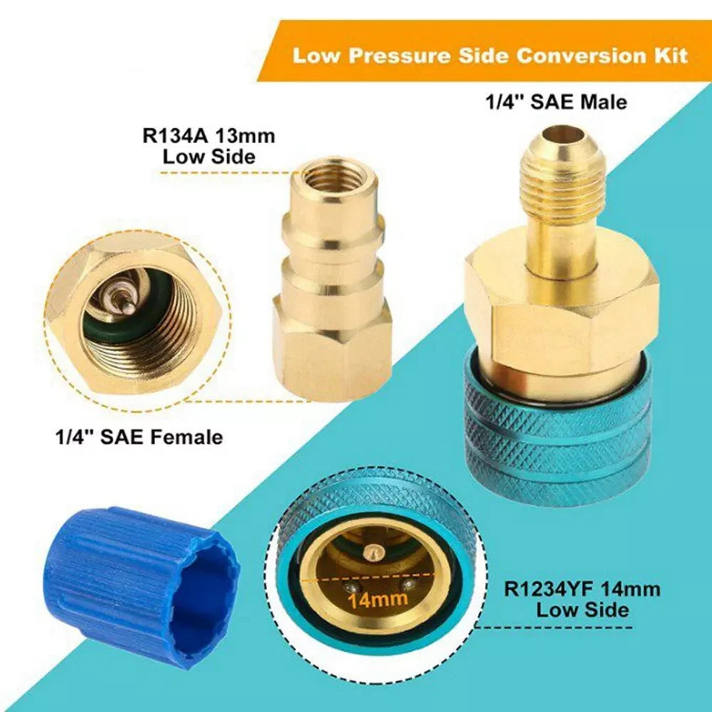 HVAC R1234YF to R134A Car AC Quick Coupler Adapter Set – image 2