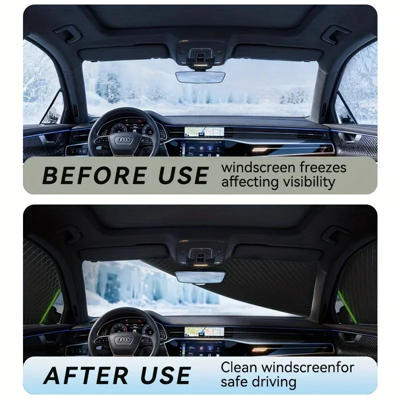 Windshield Snow Cover with Mirror Covers - Magnetic Frost Guard – image 3