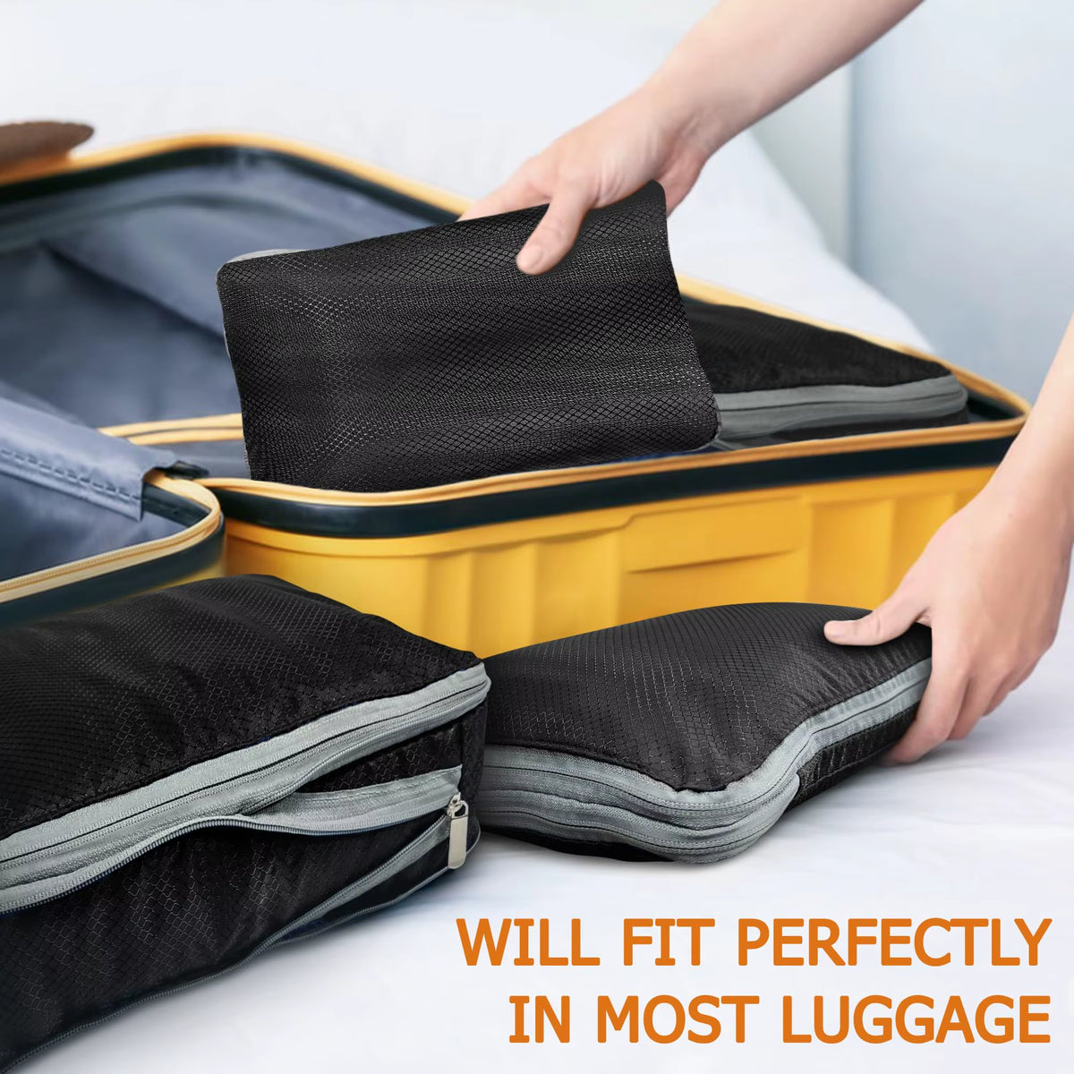 Compression Packing Cubes 4-Piece Set for Travel Luggage – image 7