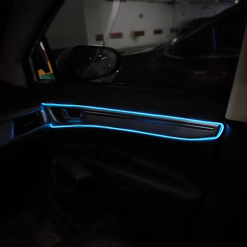 USB Car Interior Ambient Light Strip - Flexible Dashboard Neon EL Wire – image 4