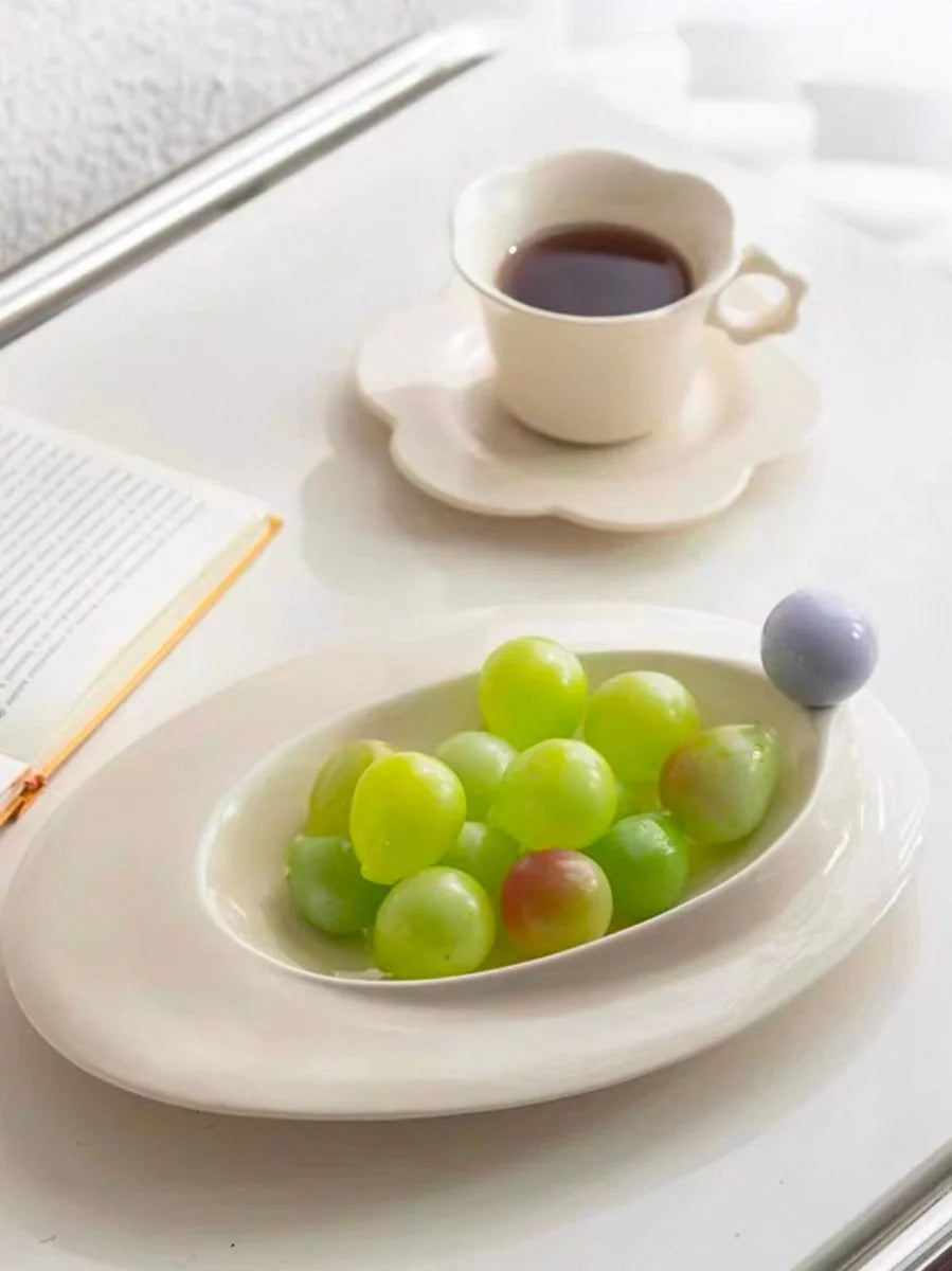 Handmade Ceramic Rim Soup Bowl with Bubble Dot Edge – image 4