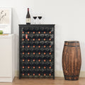 Bamboo Wine Rack, 42-Bottle 7-Tier Freestanding Display Shelf