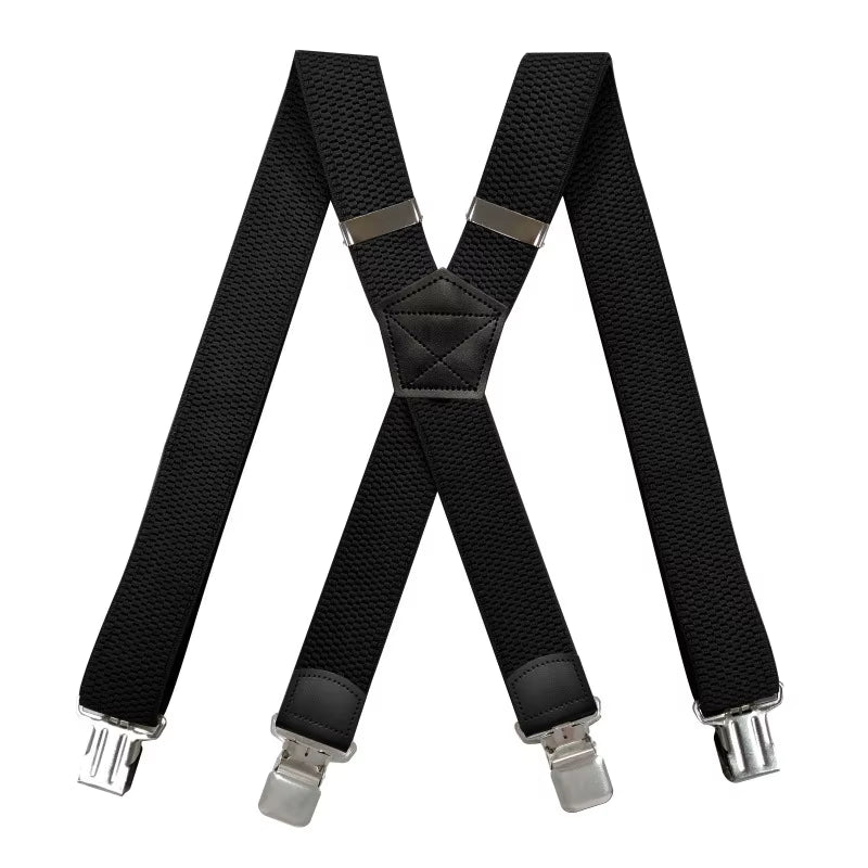 Work Suspenders for Men, X-Back with 4 Metal Clips, Adjustable – image 7