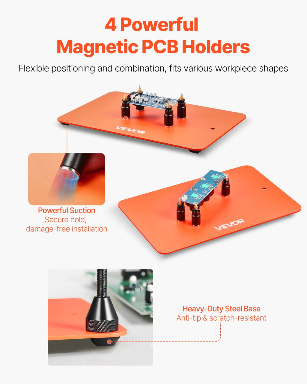 Magnetic Helping Hands Soldering Station with Magnifier Lamp – image 7