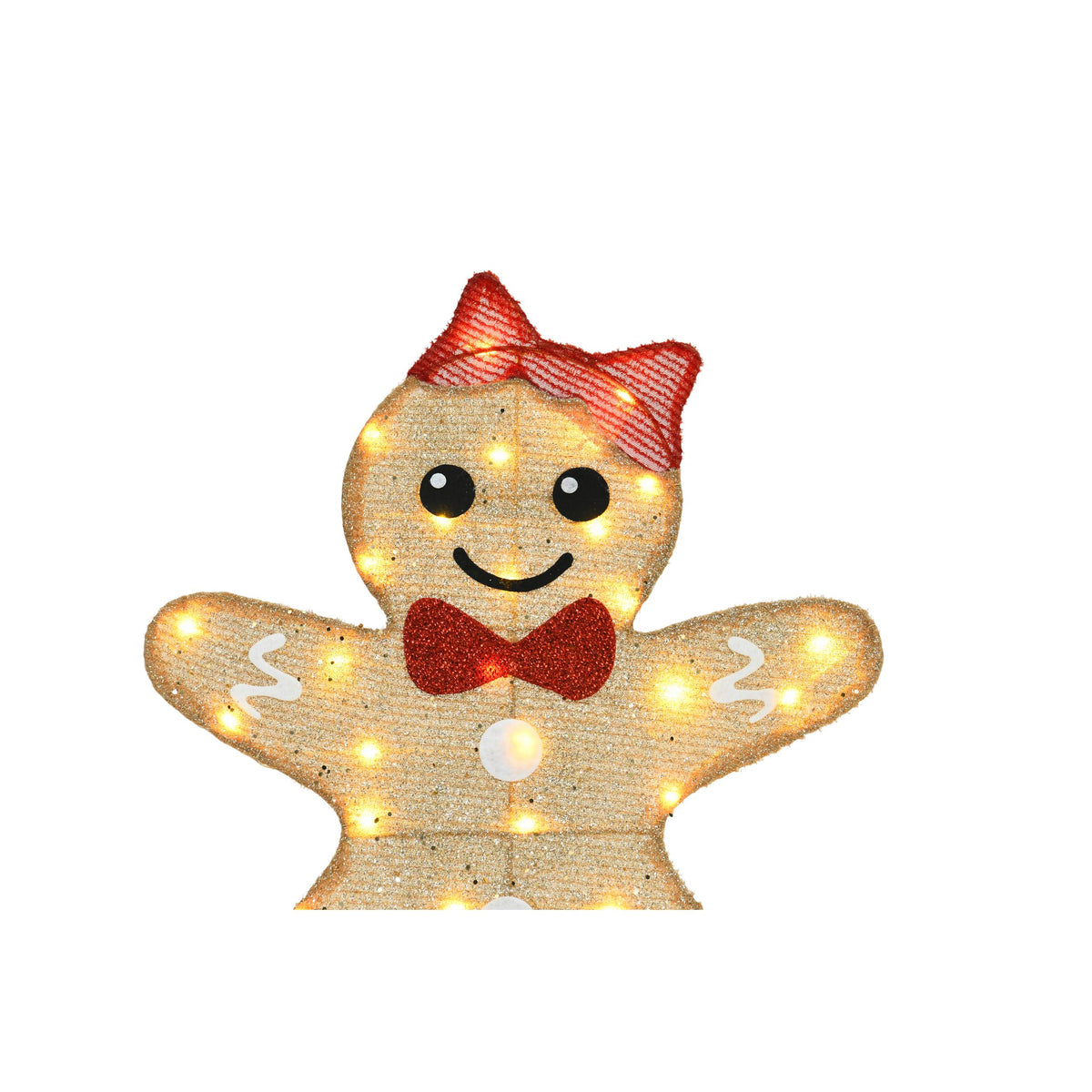 Gingerbread Man Cup Light-Up Christmas Decoration Set
