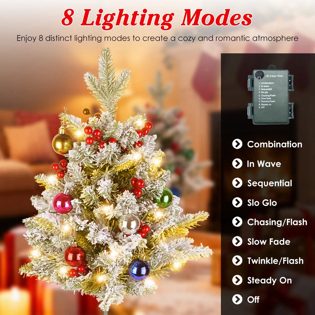 Tabletop Christmas Tree with 50 LED Lights and Timer – image 9