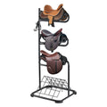 3-Tier Rotating Freestanding Saddle Stand for Tack Rooms