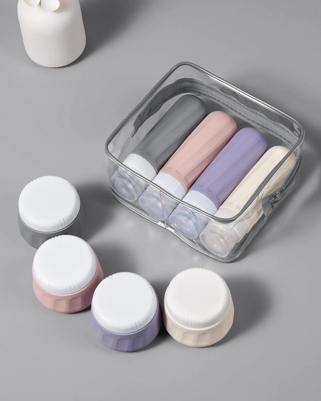 Silicone Travel Bottles 8-Pack, 3 oz Squeeze Bottles & Jars – image 7
