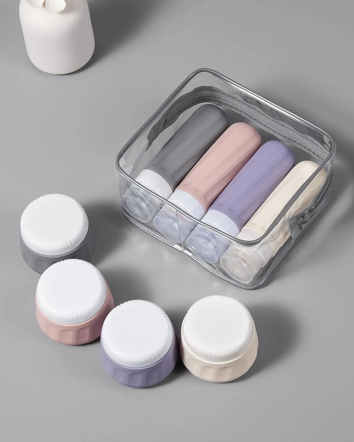Silicone Travel Bottles 8-Pack, 3 oz Squeeze Bottles & Jars – image 7