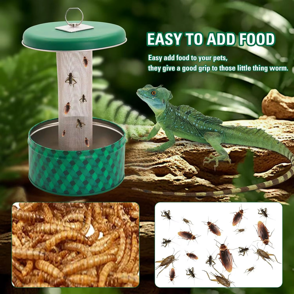 Hanging Reptile Bug Bowl Feeder for Chameleons and Bearded Dragons – image 4