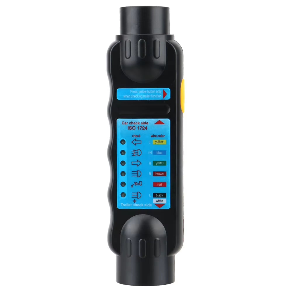 Trailer Light Tester 7-Pin, 12V Towing Wiring Plug Checker