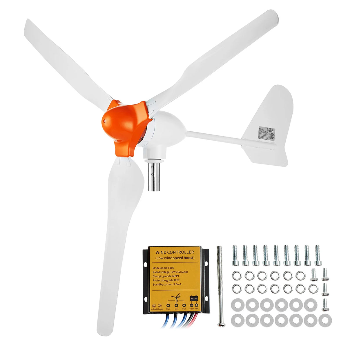 Wind Turbine Generator Kit 800W 12V with MPPT Controller – image 9