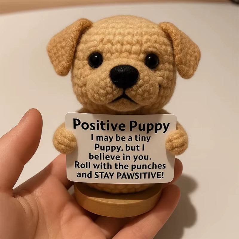 Handmade Crochet Positive Puppy Gift – image 12
